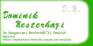 dominik mesterhazi business card